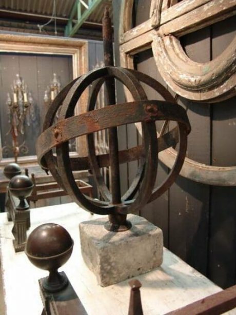 Mid 19th century metal astrolabe fer forge