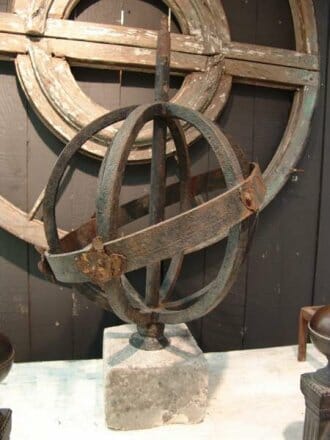 Mid 19th century metal astrolabe fer forge