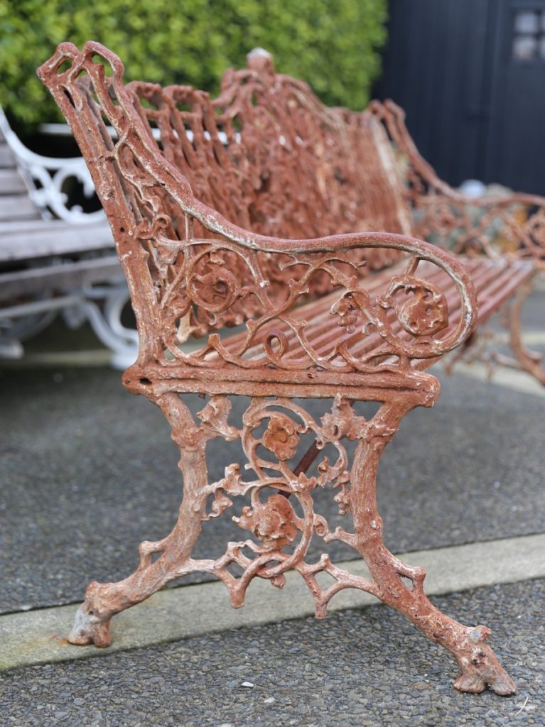 Late 19th Century Coalbrookdale English Cast Iron Garden Bench