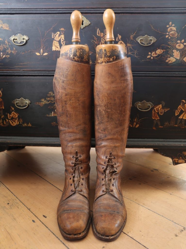 A pair of English leather gentleman’s riding boots c.1910 – European ...