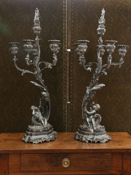 A pair of Napoleon III figural candleabra c.1860