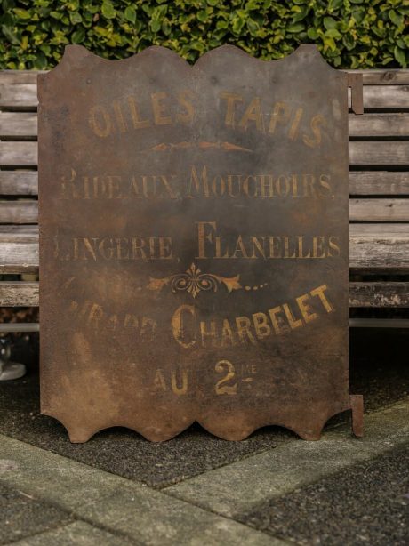 A charming antique French Merciers sign c.1900