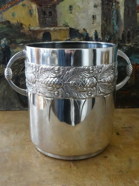 Antique WMF silverplate Art Nouveau pine cone Champagne buckets