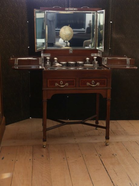 19th century English mahogany vanity dressing table c.1880