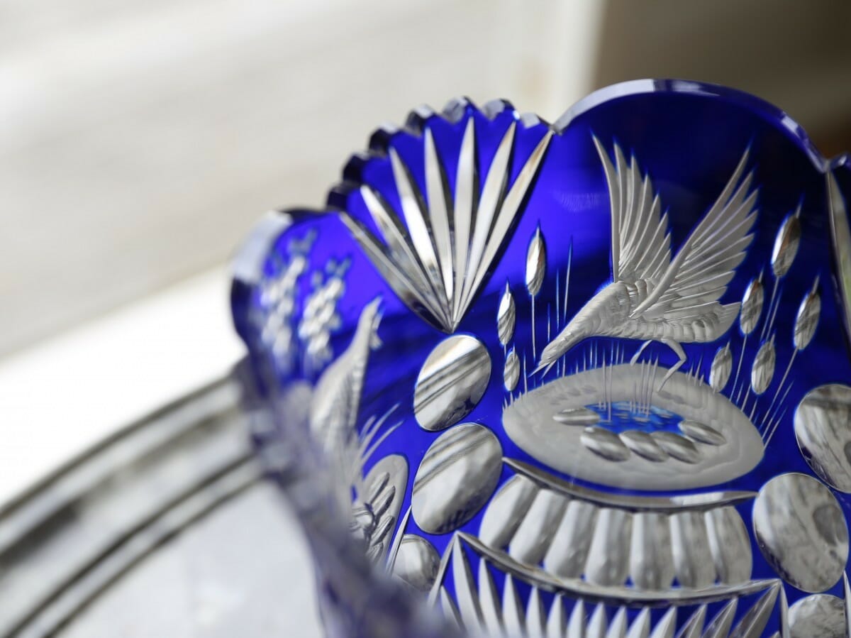 cobalt blue crystal vase cobalt blue crystal vase