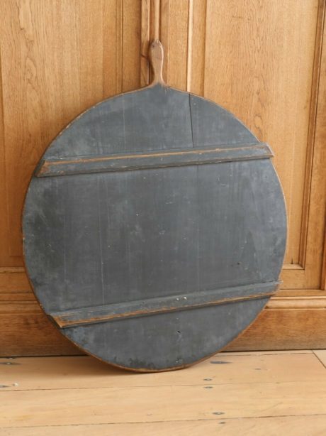 A Dove Grey painted pine Swedish Peel Board c.1870