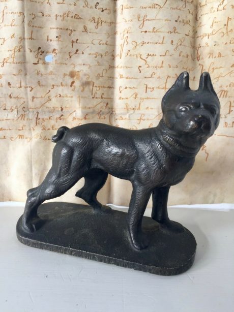 Geschutzt Cold Painted Bronze Dog c.1850-60