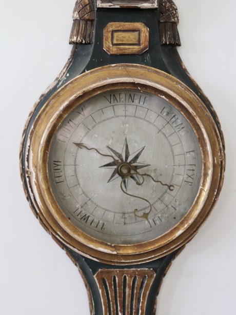 Mid 19th century French wooden barometer