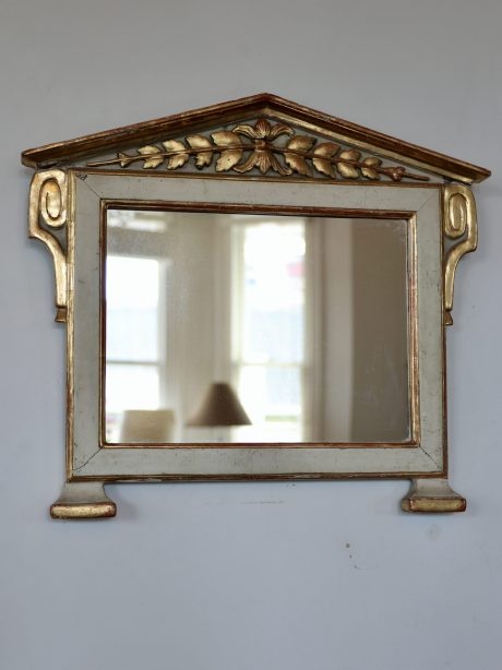 Petite antique Napoleon III Mirror with capital c.1880