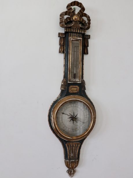 Mid 19th century French wooden barometer