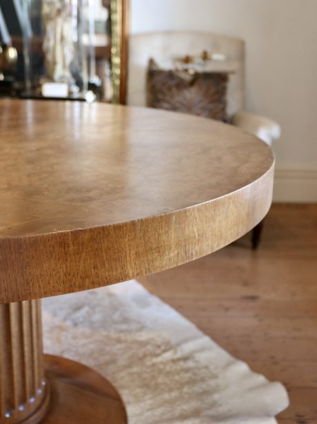 A 1930's Burr Oak Centre or Dining Table