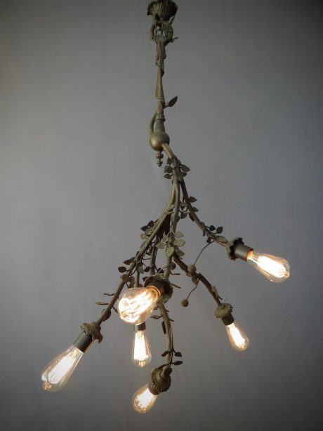 Antique bronze chandelier c.1900