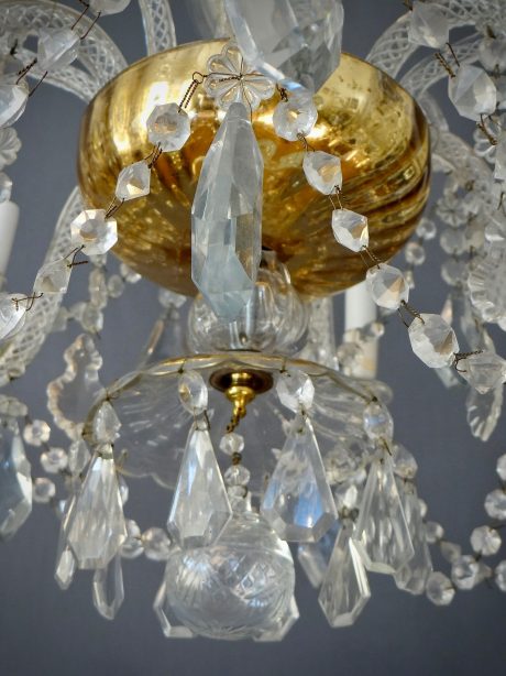 1930's crystal Liege chandelier (Belgium)