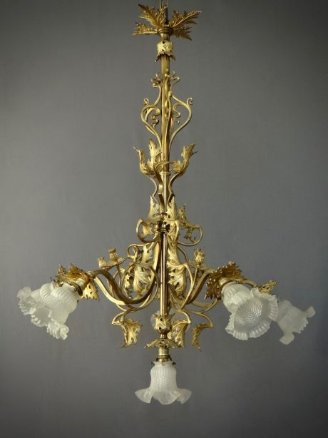 Gilt Bronze Art Nouveau chandelier c.1905