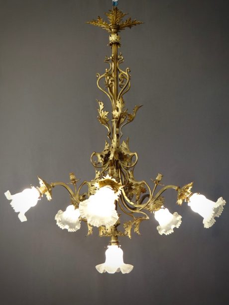 Gilt Bronze Art Nouveau chandelier c.1905