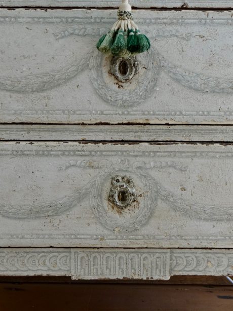 Pair of Louis XVI style commodes with trompe l'oeil