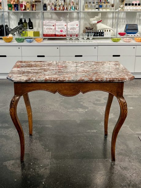 19th century French red marble topped game table