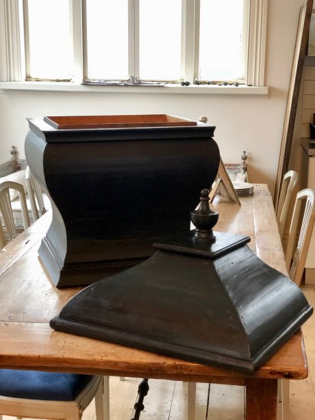 Ebonised Regency style country wine cooler c.1920