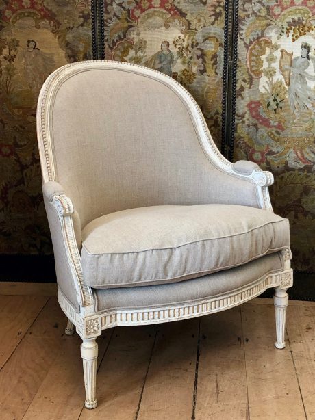 An antique nineteenth century Swedish bergere chair c.1870