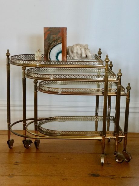 Set of three nesting tables, Maison Bagues c.1960