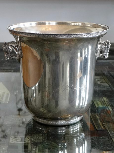 Louis Roederer champagne bucket with horse head handles