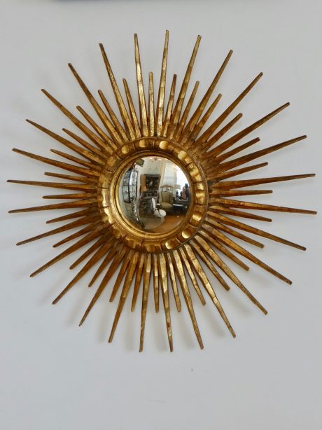 Gilt wood sunburst mirror c.1950