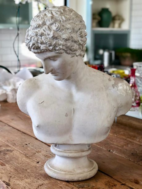 Classical Plaster Bust of Roman/Greek god, c.1860