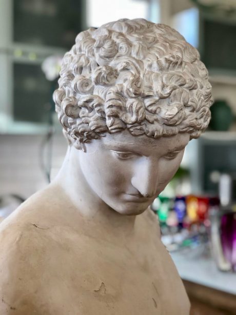 Classical Plaster Bust of Roman/Greek god, c.1860