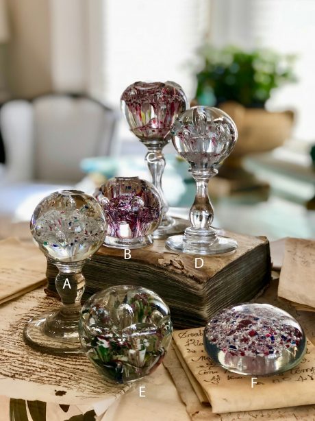 Selection of VSL crystal paperweights