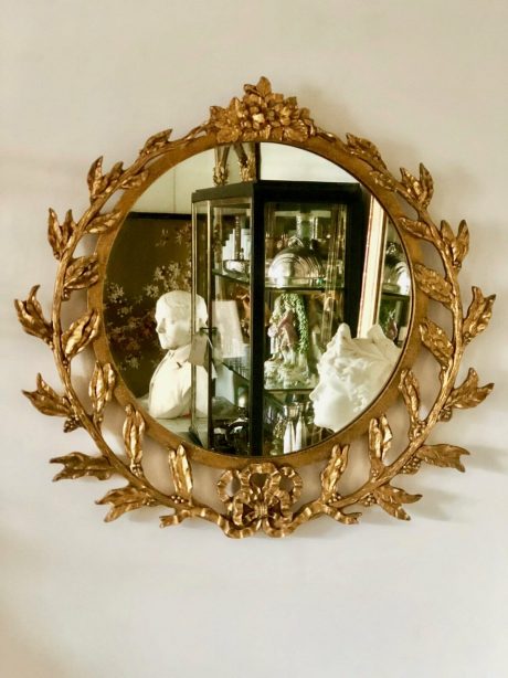 1950's Roman wreath giltwood mirror