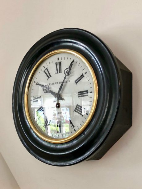 Antique Belgian wall clock for Alfred Henrion
