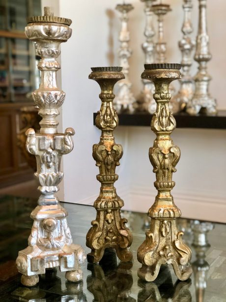 A wonderful collection of antique candlesticks
