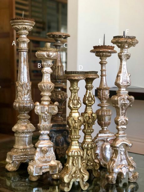A wonderful collection of antique candlesticks
