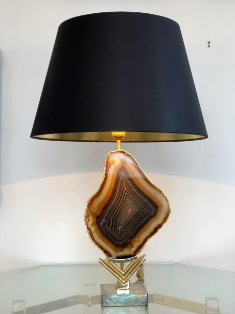 Agate and brass table lamp c.1970's