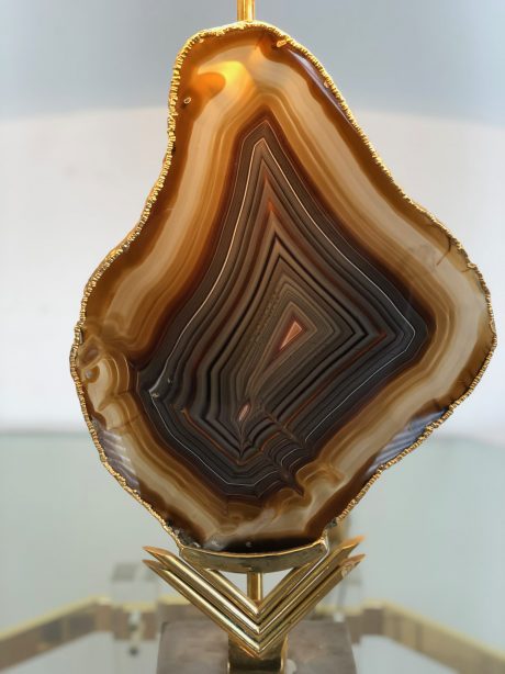 Agate and brass table lamp c.1970's