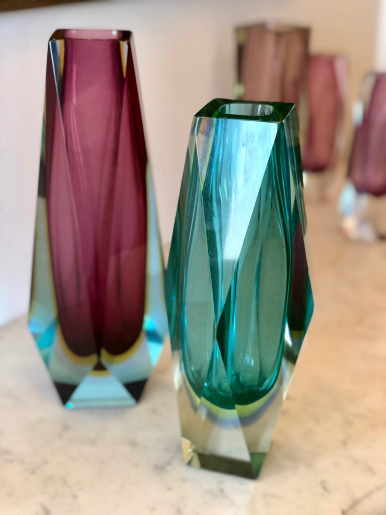 Murano Sommerso art glass vases c.1960 European Antiques