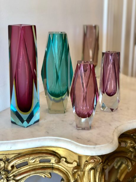 Murano Sommerso art glass vases c.1960