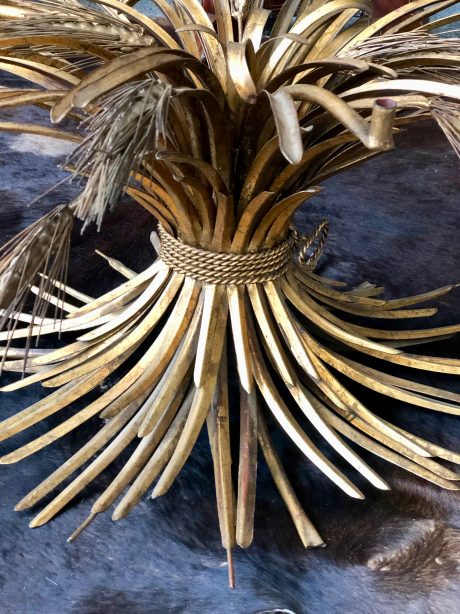 Gilt sheaf of wheat coffee table in the style of Coco Chanel c.1950.