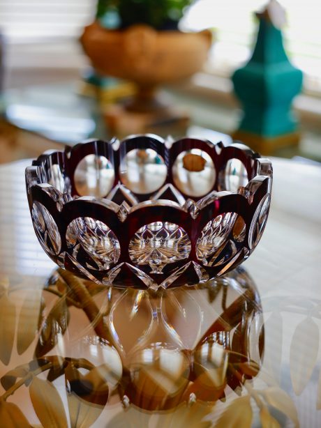 VSL Prune Art Deco crystal centrepiece