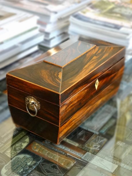 19th century Sarcophagus shaped tea caddy