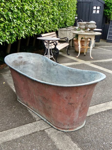 Antique French Copper and Zinc Bath