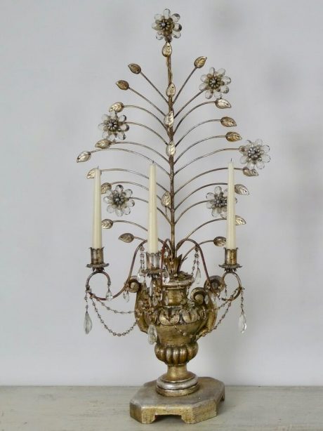 A pair of Italian silver gilt candelabra c.1940