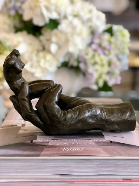 'The hand of God' bronze sculpture