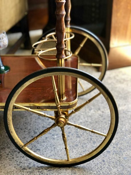 Belgian brass & formica drinks trolley c.1950