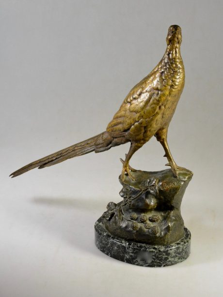 Gilded bronze Pheasant, Leon Bureau