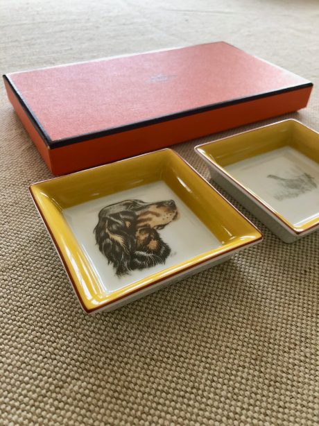 Vintage Hermes Porcelain cufflink trays