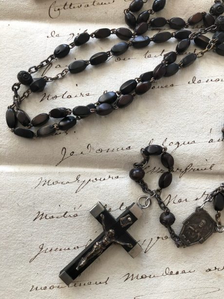 Vintage Catholic Rosary Beads crucifix, Lourdes France
