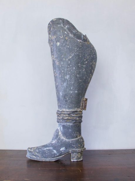 A rare antique French Zinc Boot trade sign 1901