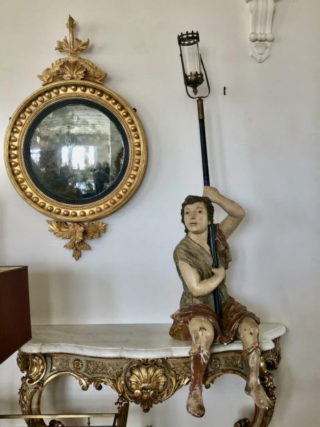 A 19th century Italian carved wood religious statue