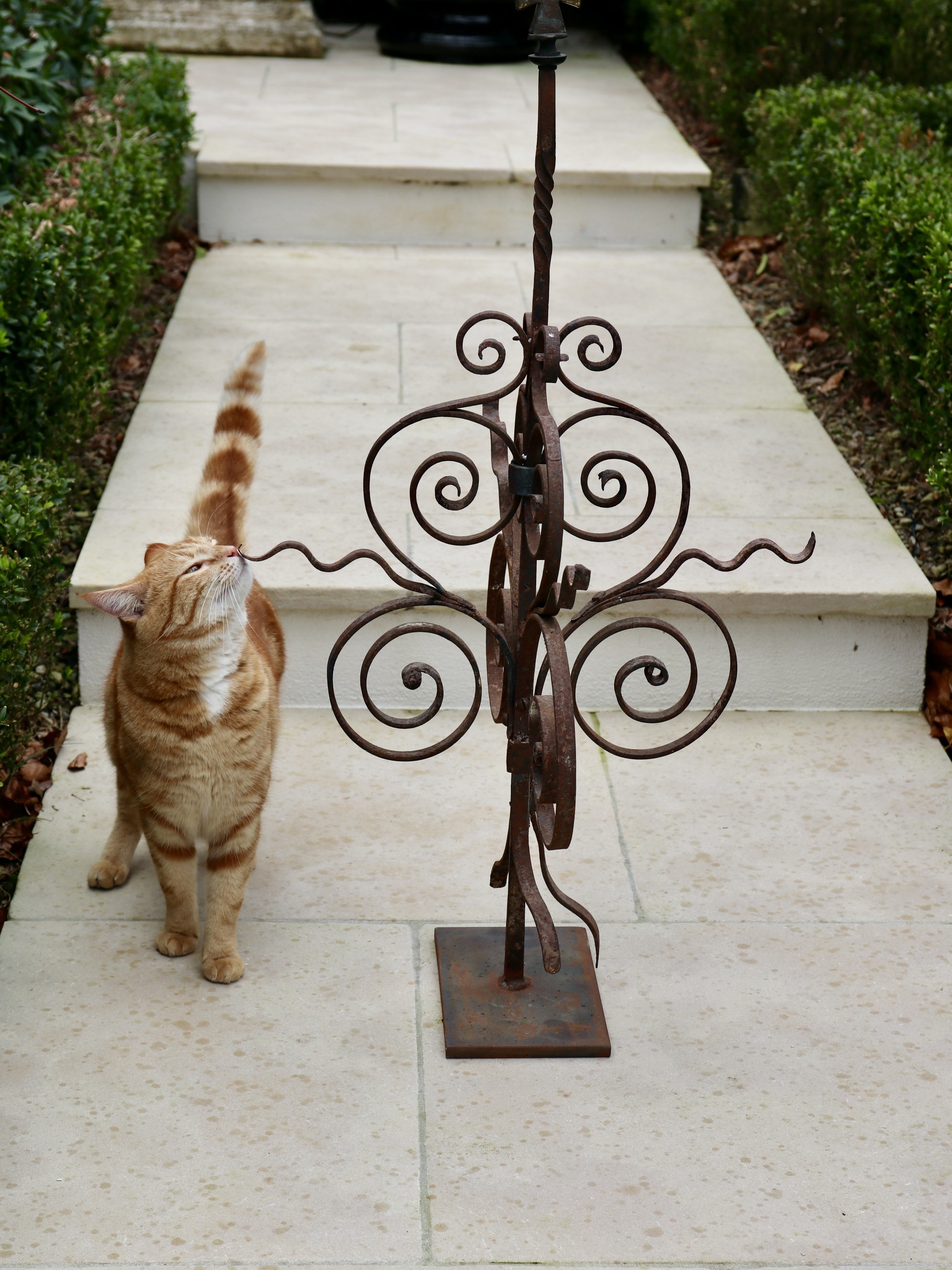 19th century wrought iron chapel finial